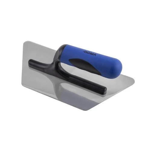 Desempenadeira Aço Inox Trapezoidal com Cabo Emborrachado 11 X 13 X 23cm - Roma