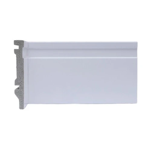 Rodape 10cm Poliestireno Frisado Branco Barra 2,40 Gr100f