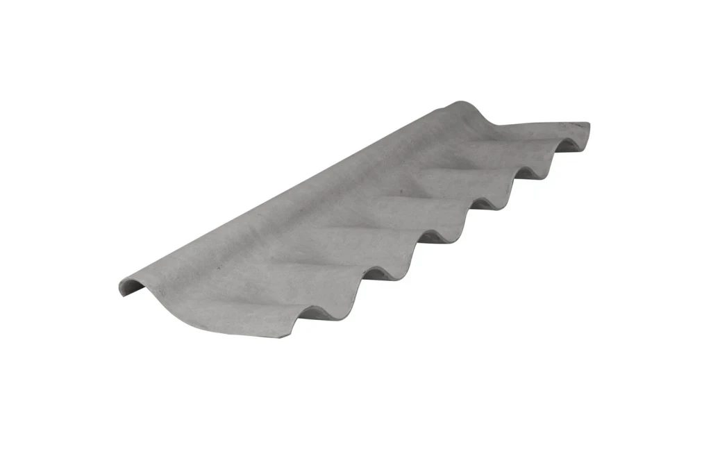 Cumeeira Articulada Inferior Fibrocimento 4mm 50x31cm Cinza