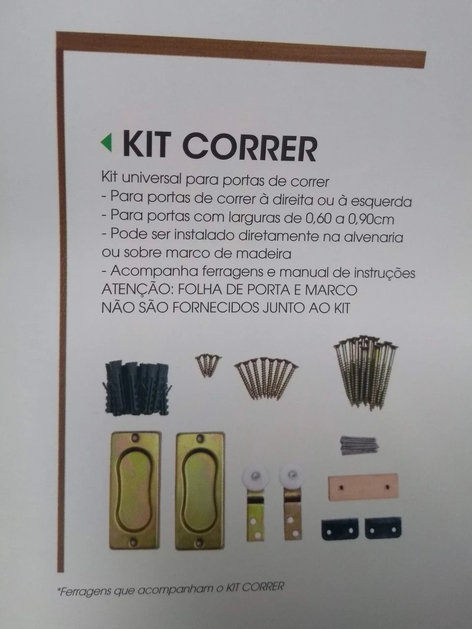 Kit P/porta Correr Euc (sem a Folha) Rondosul