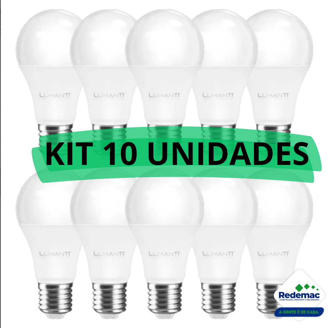Kit10 Lâmpada Led Bulbo 15w6500k