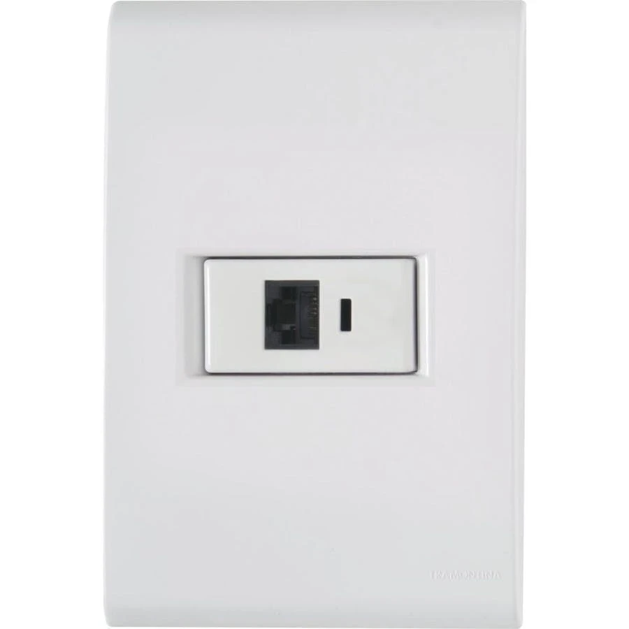 Conjunto 4 X 2 com 1 Tomada Rj45 Cat, 6 Liz Branco - Tramontina