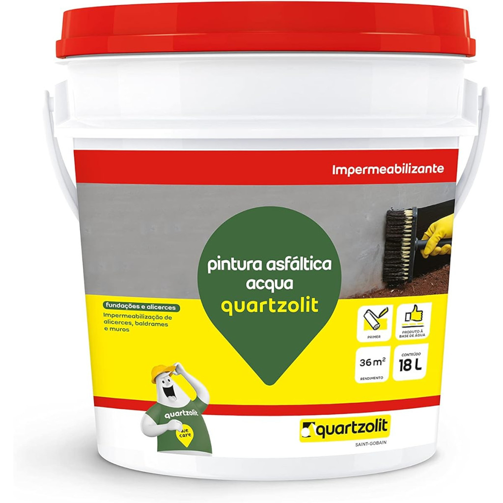 Pintura Asfaltica Acqua Quartzolit 18l