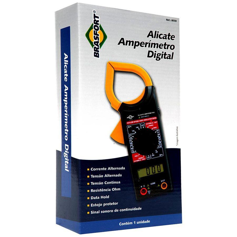 Alicate Amperímetro Digital com Bolsa Brasfort - Brasfort