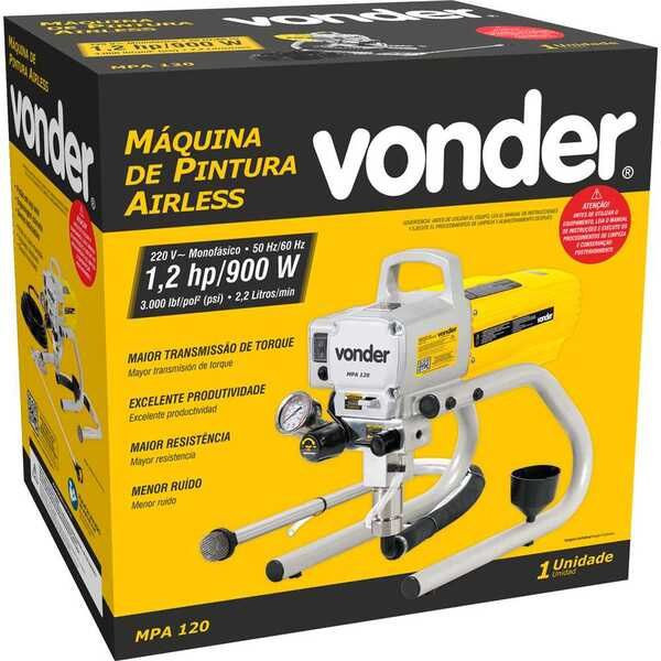 Maquina de Pintura Airless Mpa120 1,2hp 220v Vonder
