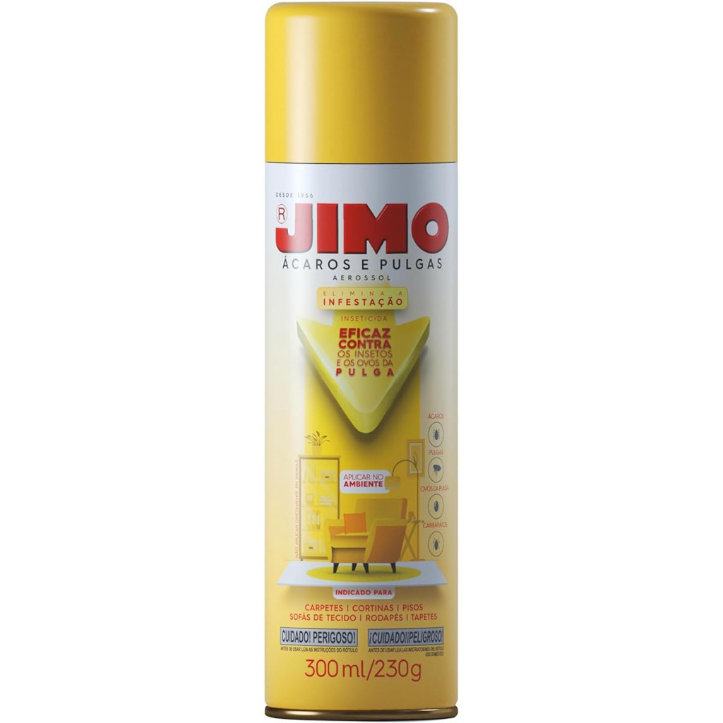 Jimo Combate ácaros Pulgas Carrapatos Interrompe Crescimento Sem Fragrância Aerossol 300ml