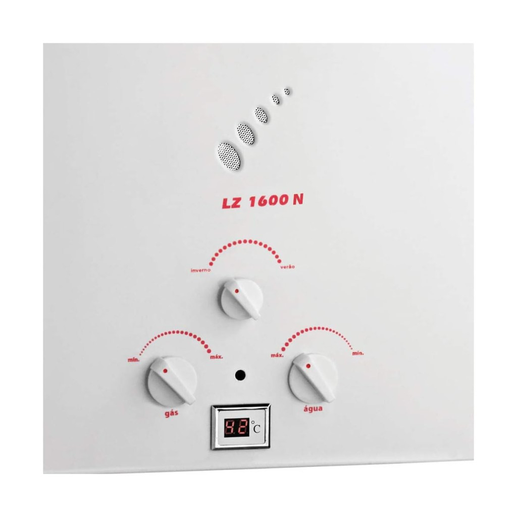 Aquecedor de água a Gás Lz 1600n Glp 15, 0 L/min, Lorenzetti, 7412097, Branco, Médio