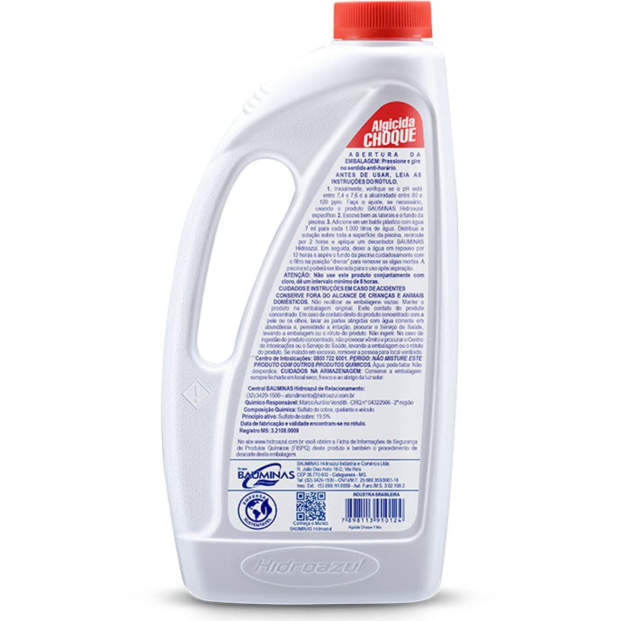 Algicida Choque 1l - Hidroazul