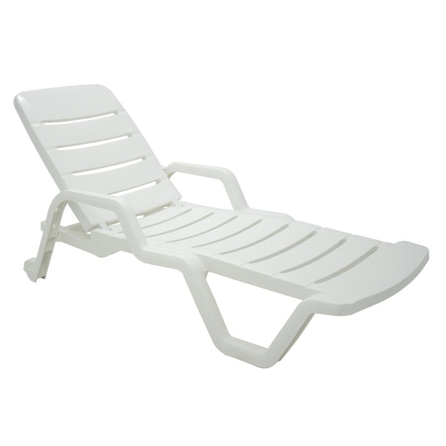 Espreguiçadeira em Polipropileno Branco Tramontina Leblon Basic - Tramontina