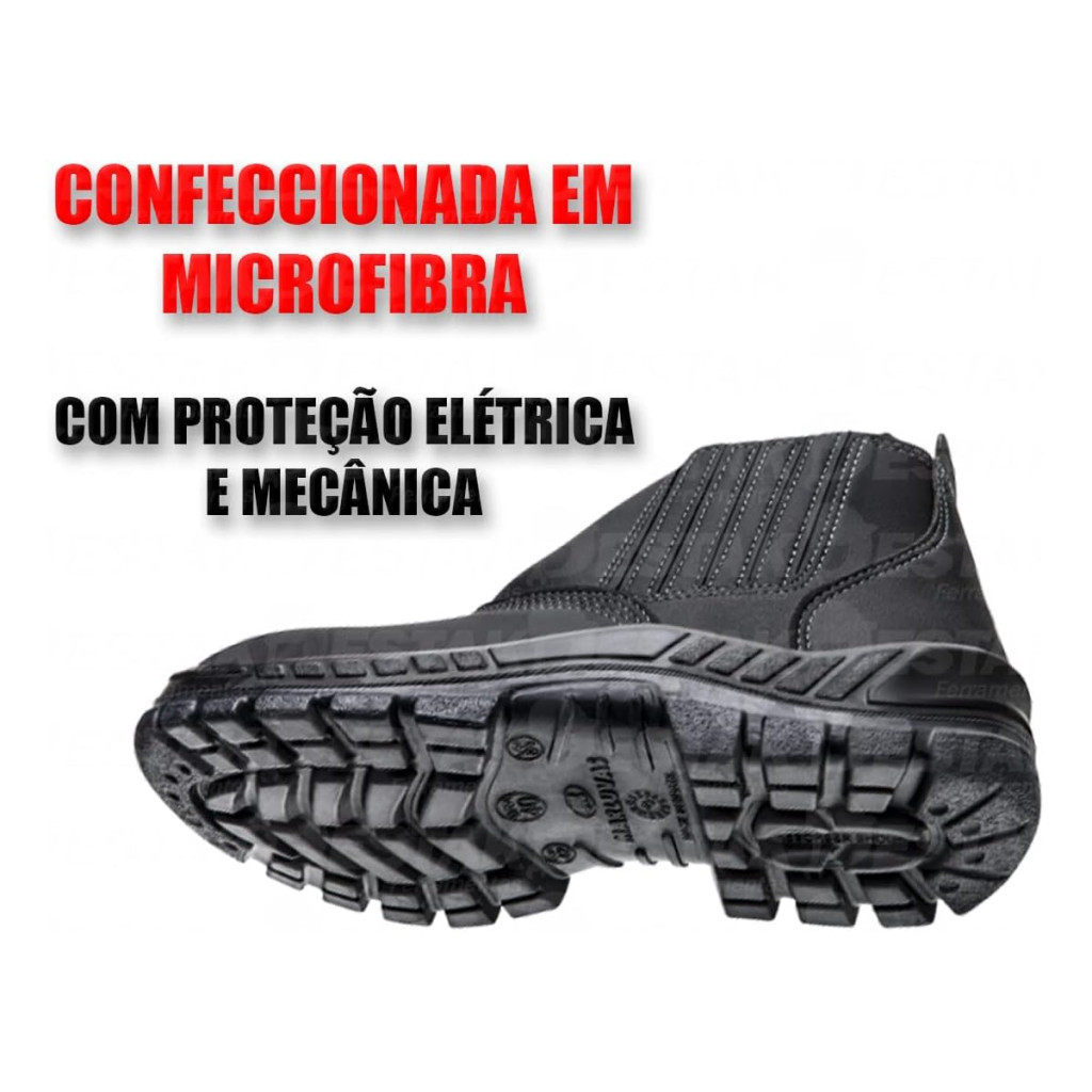 Bota Sem Bico de Aço Solado em Poliuretano com Elástico Numero 41 - Dynatos