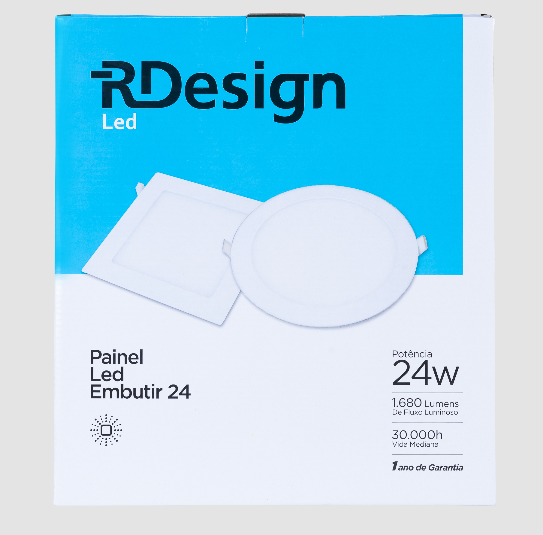 Luminária Painel de Led Embutir Redondo Bivolt 6000k 24w Rde24-6 Rdesign