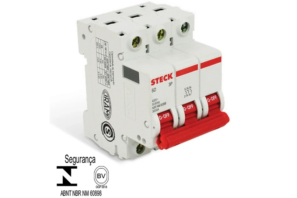 Minidisjuntor Sd63 3ka Curva C 40a 3p