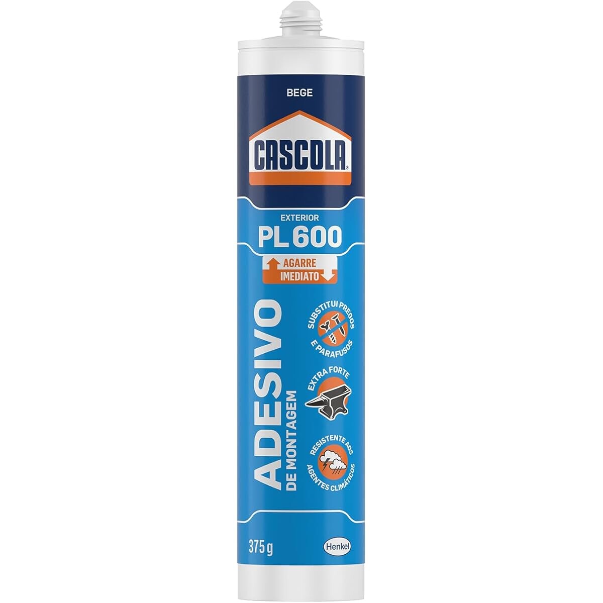 Cola de Montagem Cascola Monta & Fixa PL 600 Exterior 375g