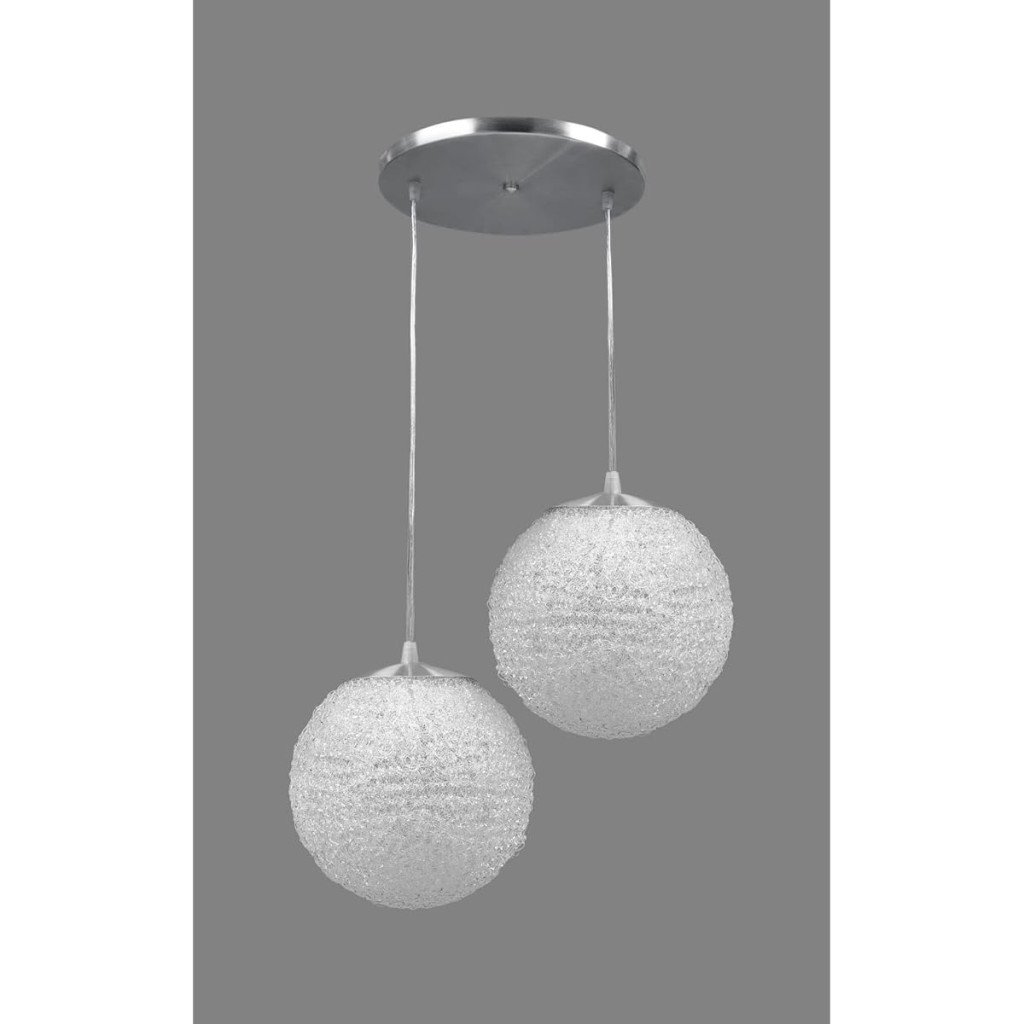 Conjunto 2 Pendente Bola Ps Cristal Aglomerado Pequena