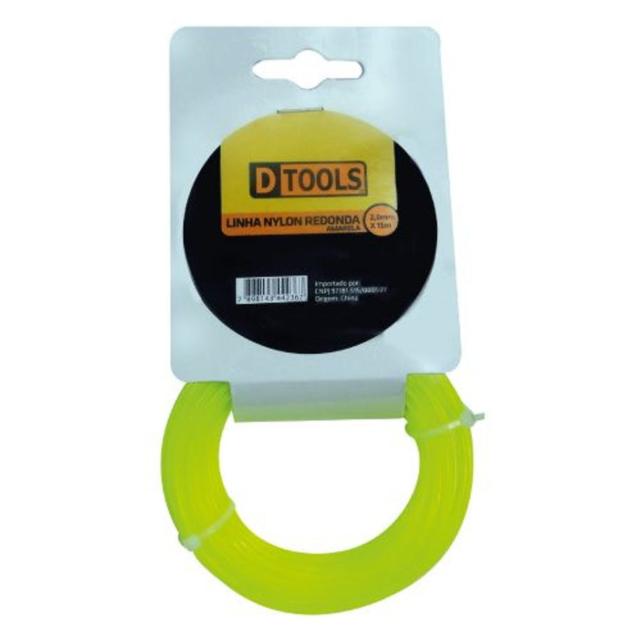 Linha de Nylon para Cortar Grama 1,65mm 15m - Dtools