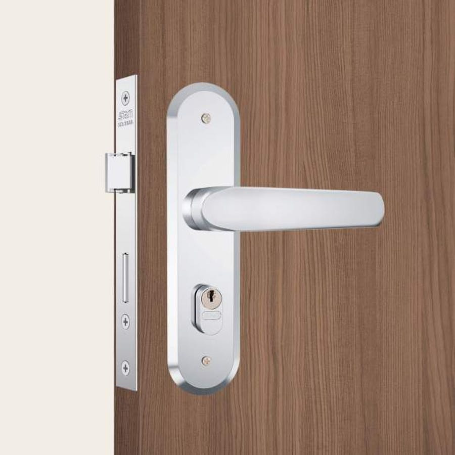 Fechadura Externa Novara 1801/09 Cromado Inox - Stam