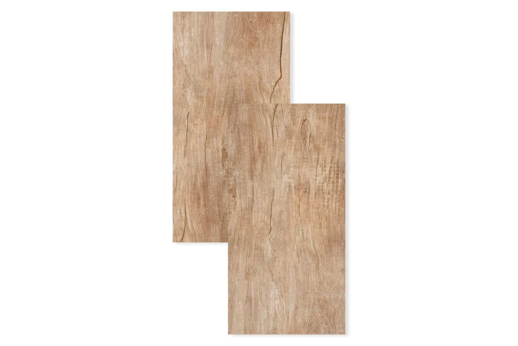 Porcelanato Hd Retificado Antique Wood Amber Bege 50x101cm