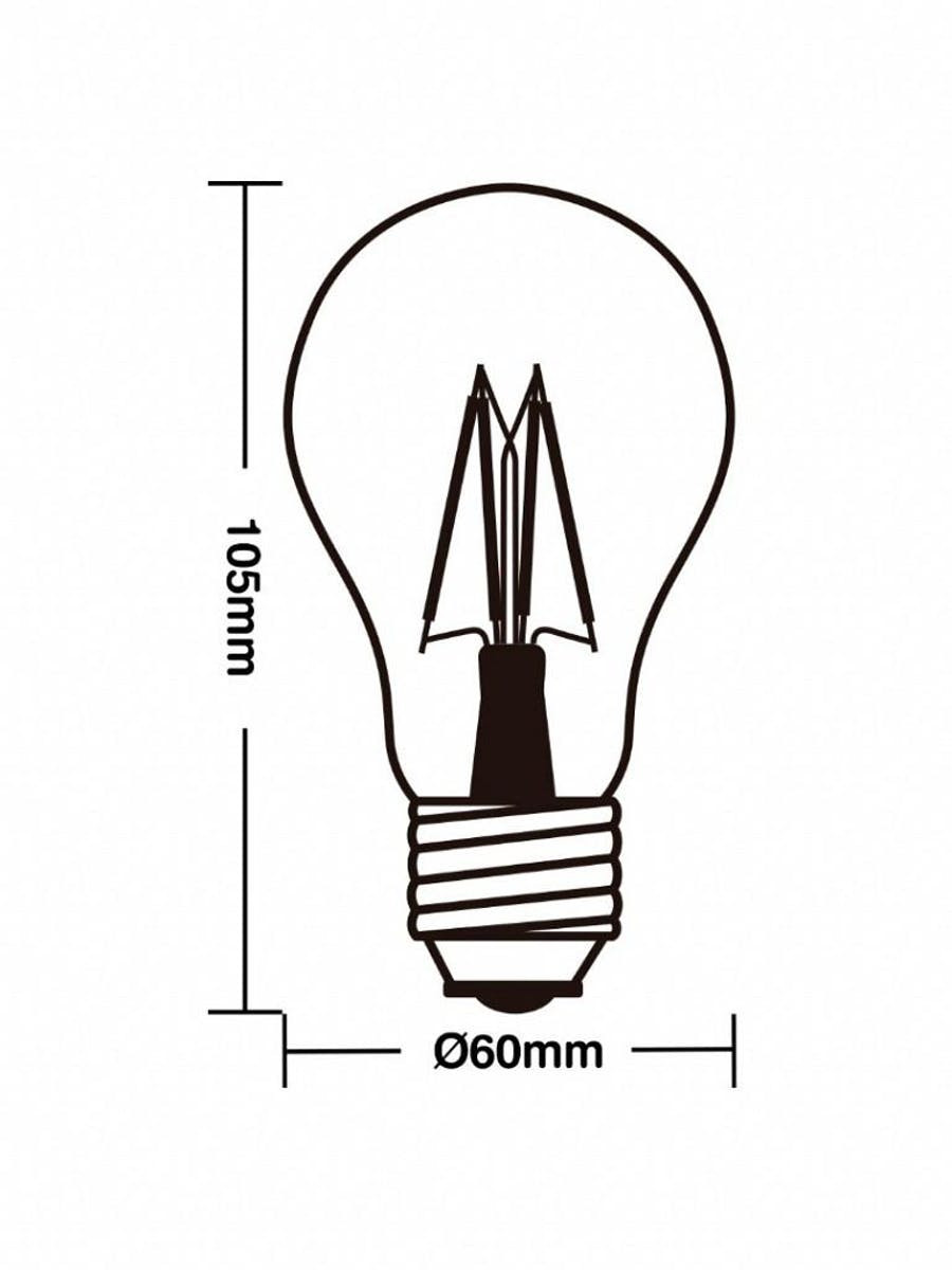 Lâmpada de Led Filamento Vintage A60 4w - Taschibra