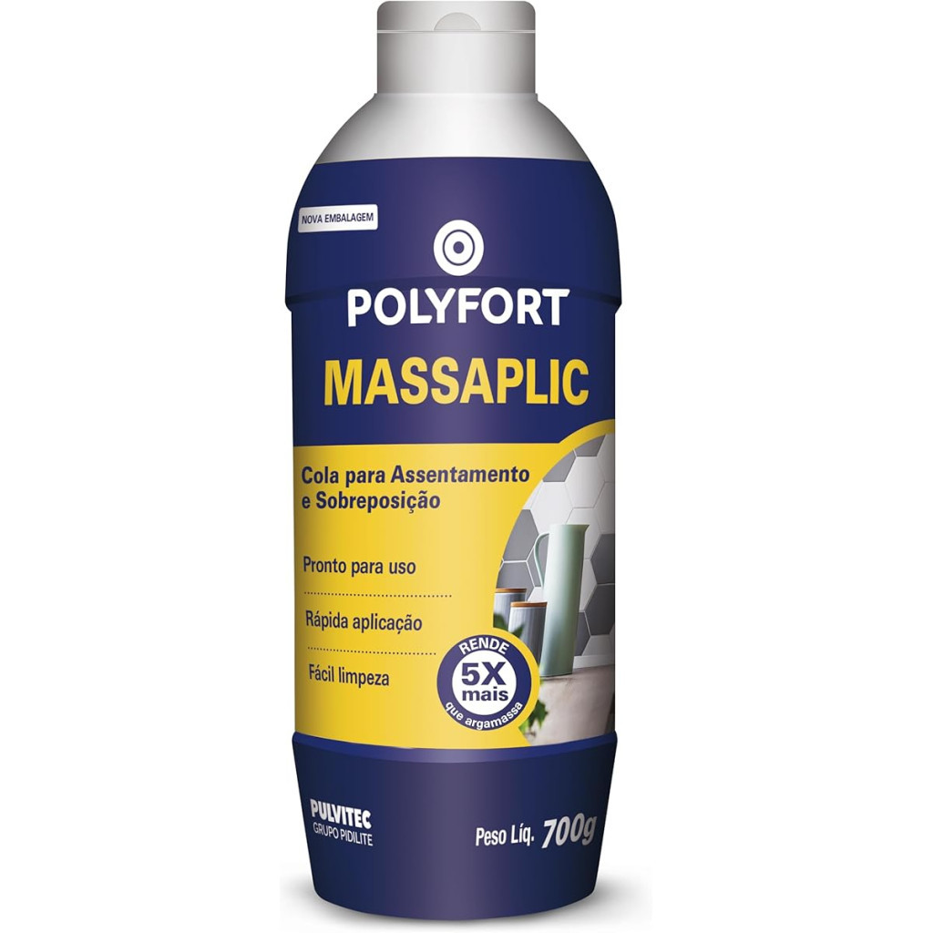 Pulvitec Cola Pastilha/azulejo 700g Massaplic Branco