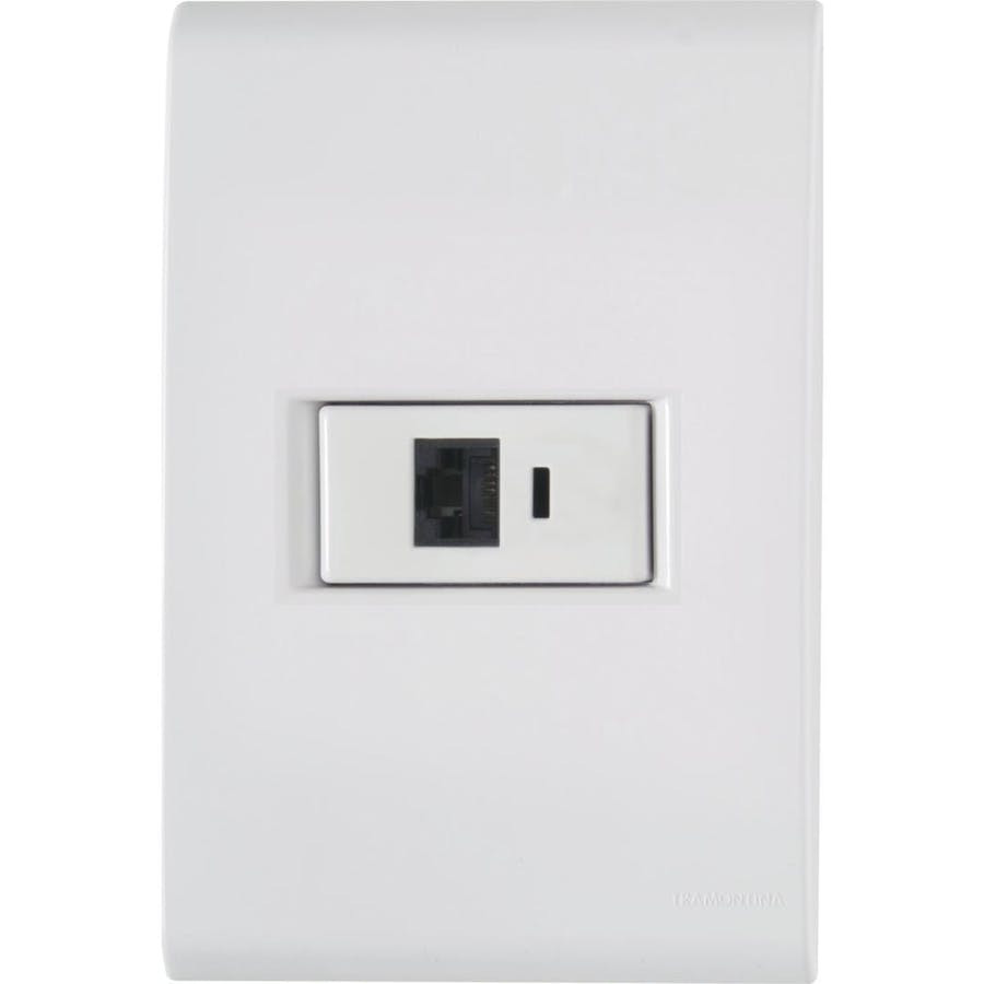 Conjunto 4 X 2 com 1 Tomada Rj45 Cat, 6 Liz Branco - Tramontina