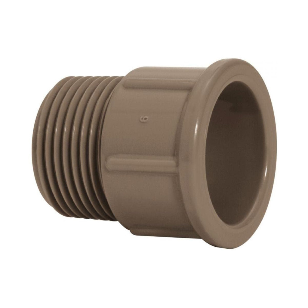 Adaptador Curto 25 X 3/4 Pol Solda Amanco  Soldável com Rosca 25mm para Cano Marrom