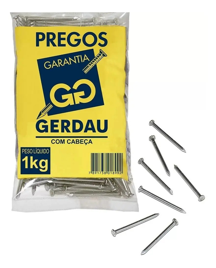 Prego com Cabeça 15x18 - Gerdau 1kg