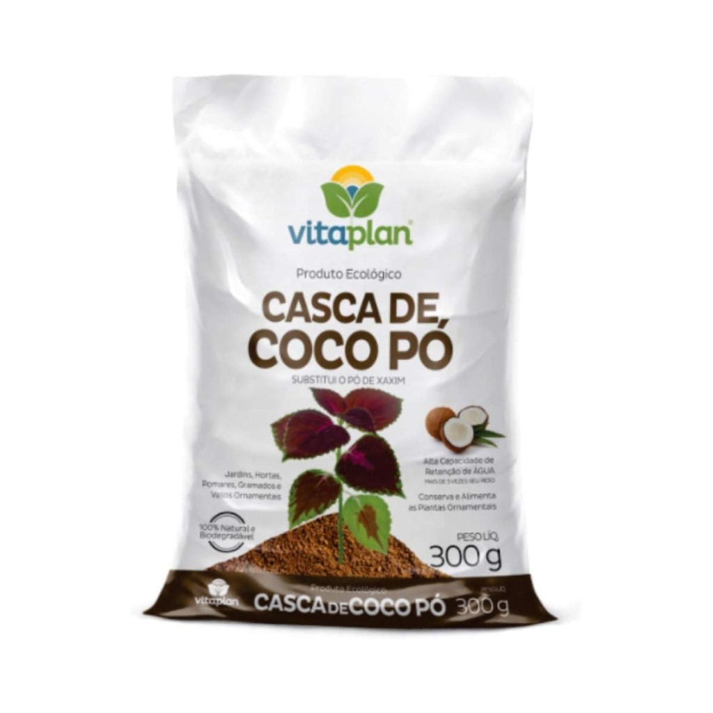 Casca de Coco Pó Nutriplan 300 Gramas