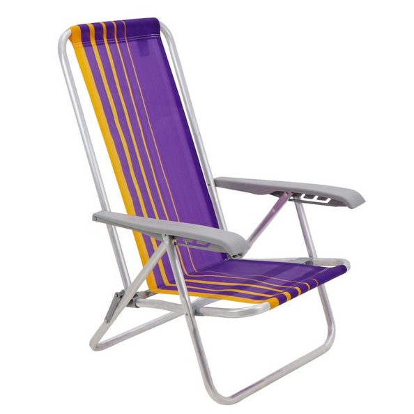 Cadeira 4 Posicao Bali Roxo/amarelo