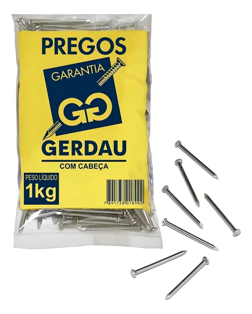 Prego com Cabeça 18x30 - Gerdau 1kg