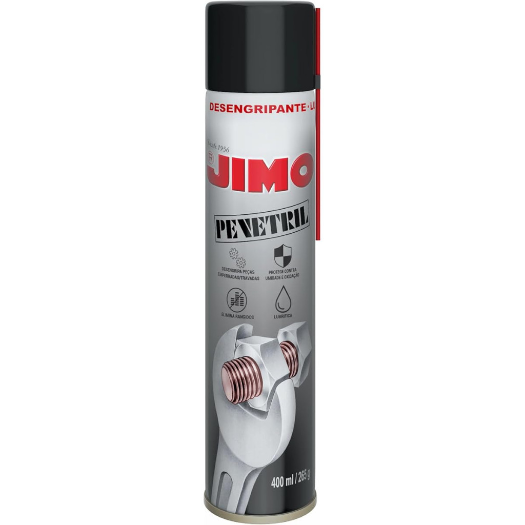 Jimo Penetril Lubrificante para Motores Parafusos Ferramentas Penetra Lubrifica e Protege Aerossol 400ml