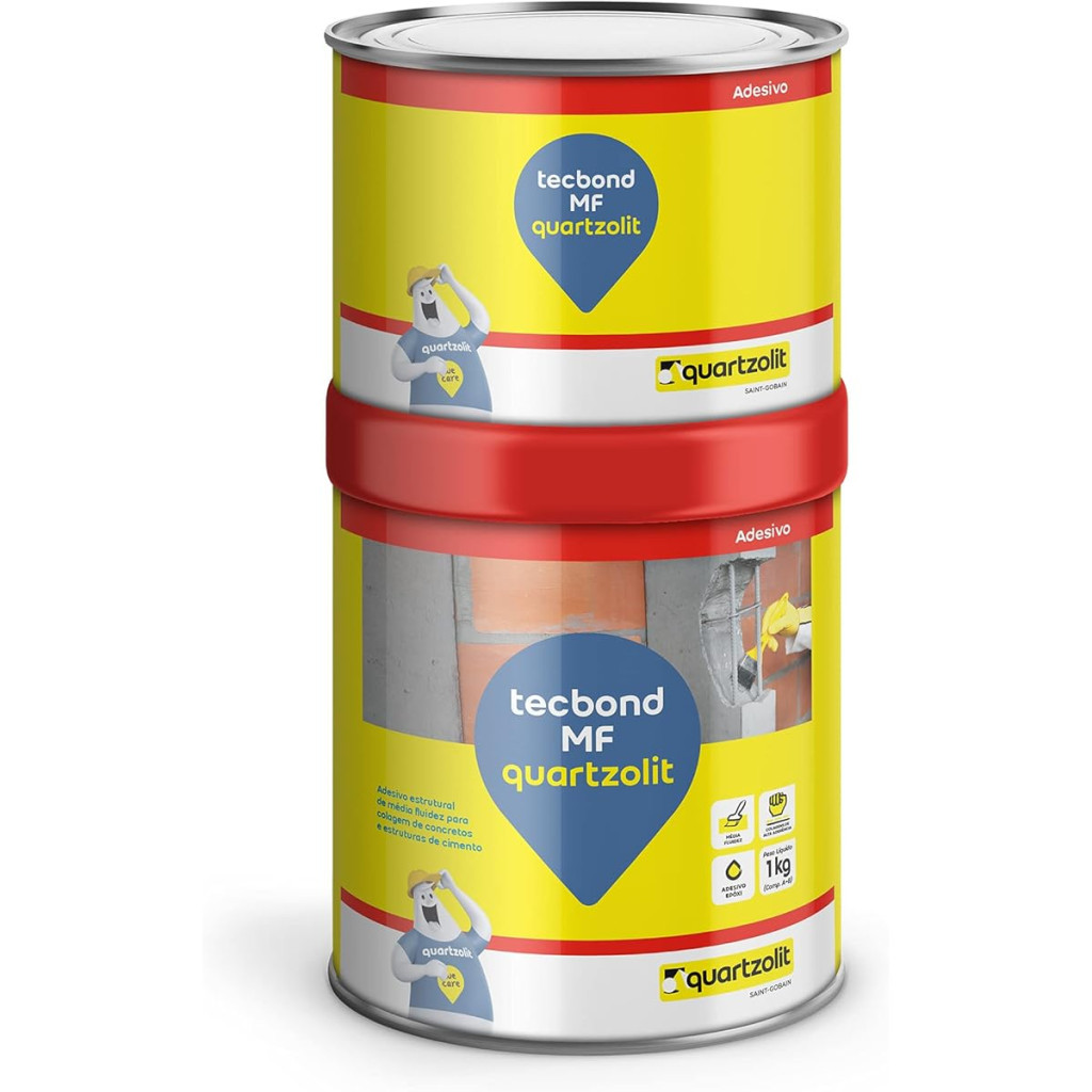 Cola para Ferro e Concreto Mf Quartzolit 1kg