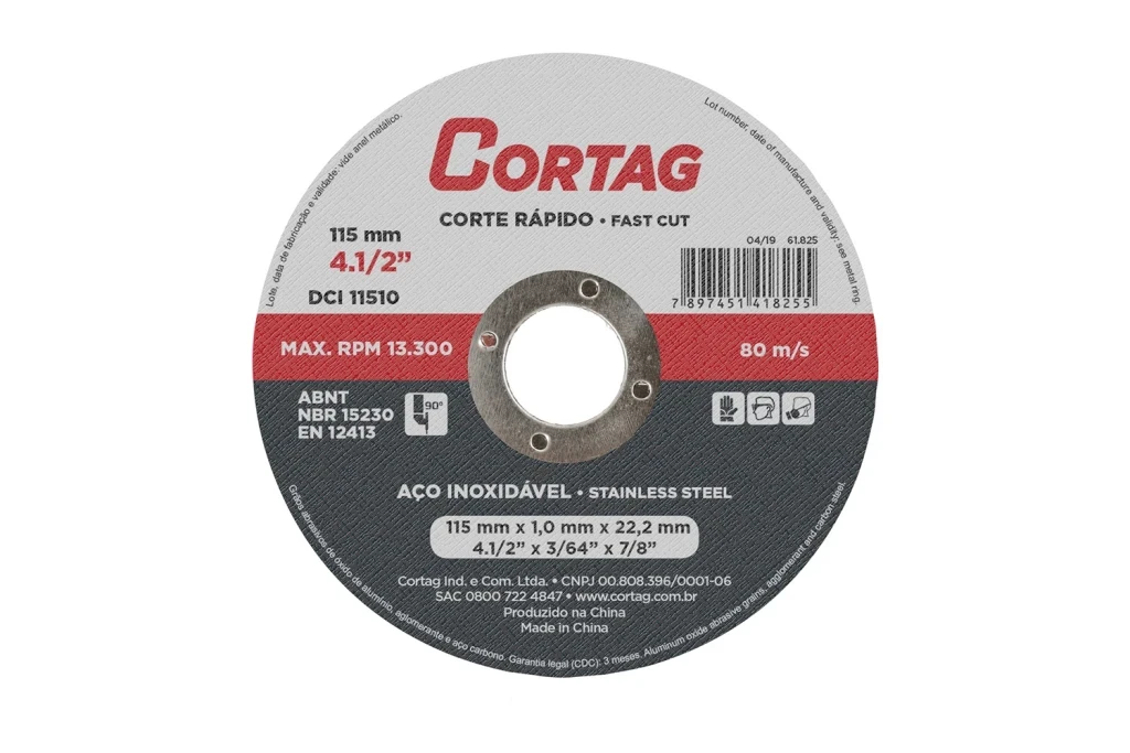 Disco de Corte Inox 115x1x22,2mm