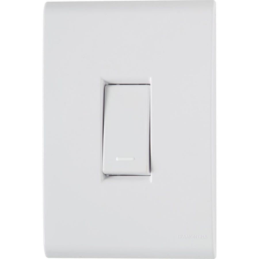 Conjunto 4x2 com 1 Interruptor Simples Liz 10a 250v Branco - Tramontina