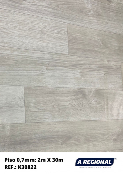Piso Vinilico 0,7mm 2mx30m 822 Fosco