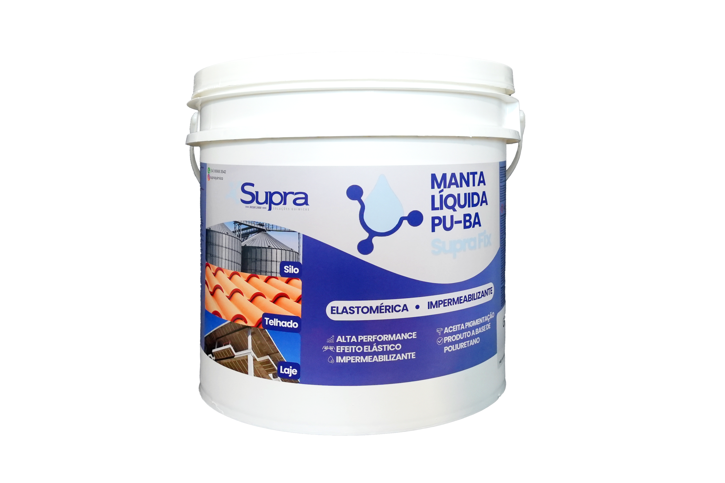 Manta Líquida Pu-ba Branca Impermeabilizante 20 Kg – Supra