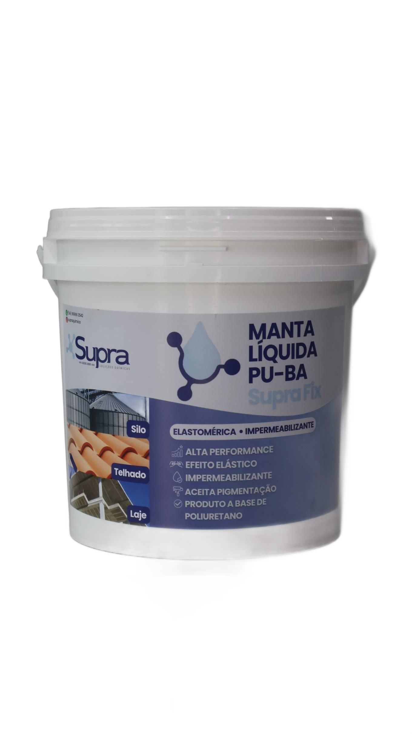 Manta Líquida Pu-ba Branca Impermeabilizante 5 Kg – Supra