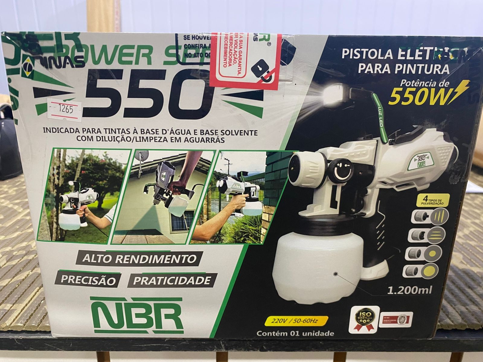Pistola P/pintura Power Spray 550w 220v Nb Serie 1244/1265