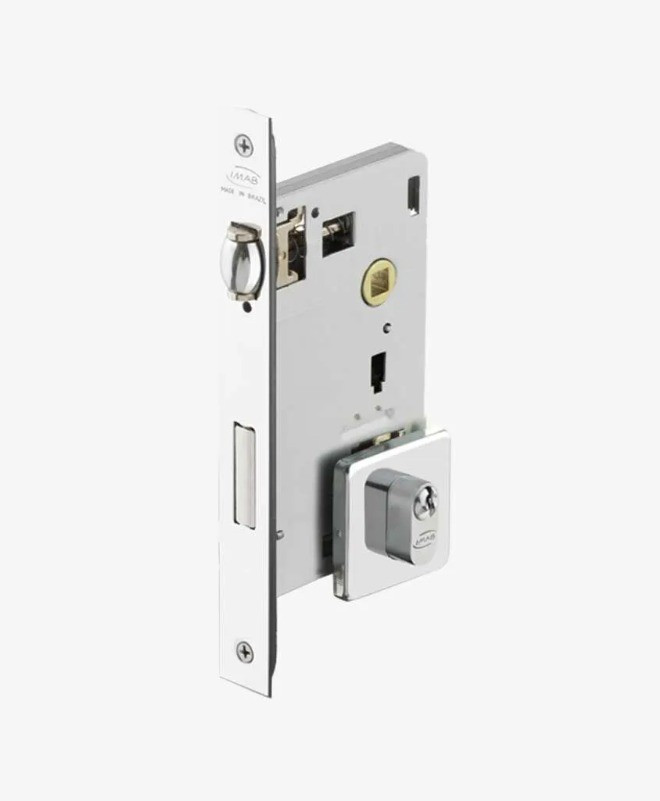 Fechadura Imab Ext 1710 Inox Ca Rol E81 3000 Acab Acetinado