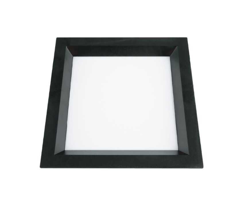 Placa Led Cristallux Inspire Emb Recuado 24w 3000k Preto Biv