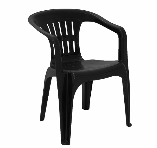 Cadeira Pvc Tramontina Atalaia C/bracos Preta 92210009