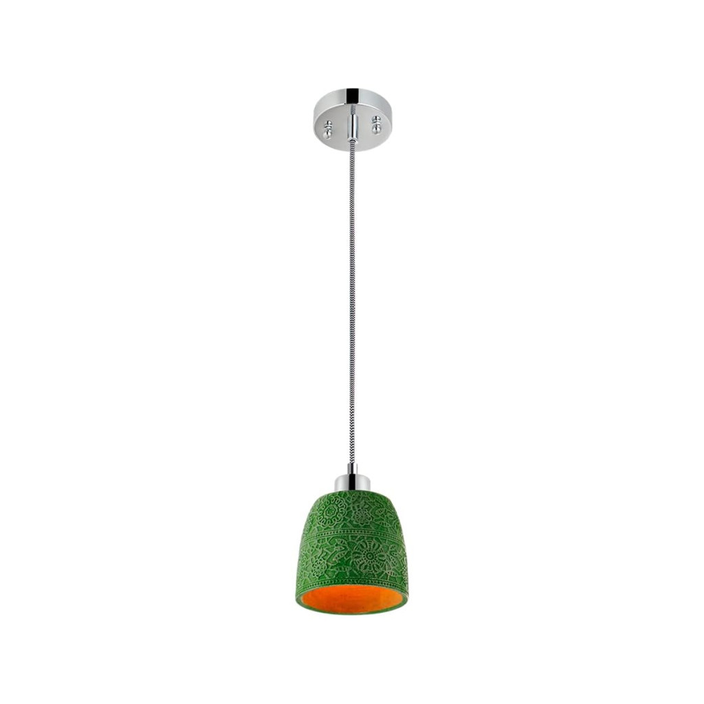 Pendente Farm, 1x, Soquete E27, Cimento, Verde, Avant