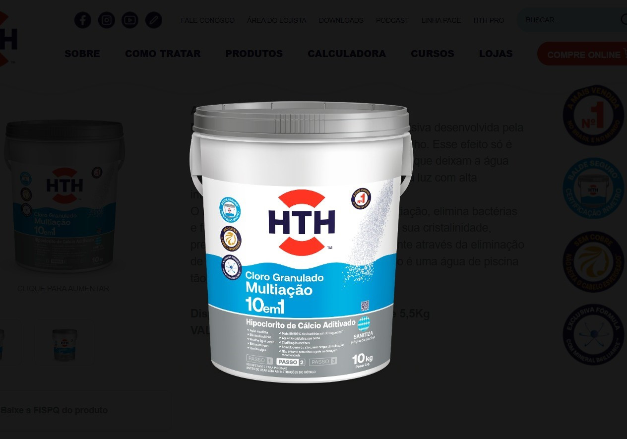 Hth Cloro Granulado 10 em 1 Balde 10kg
