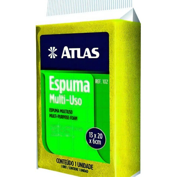 Esponja Multi Uso Atlas 102 Bloco Espuma
