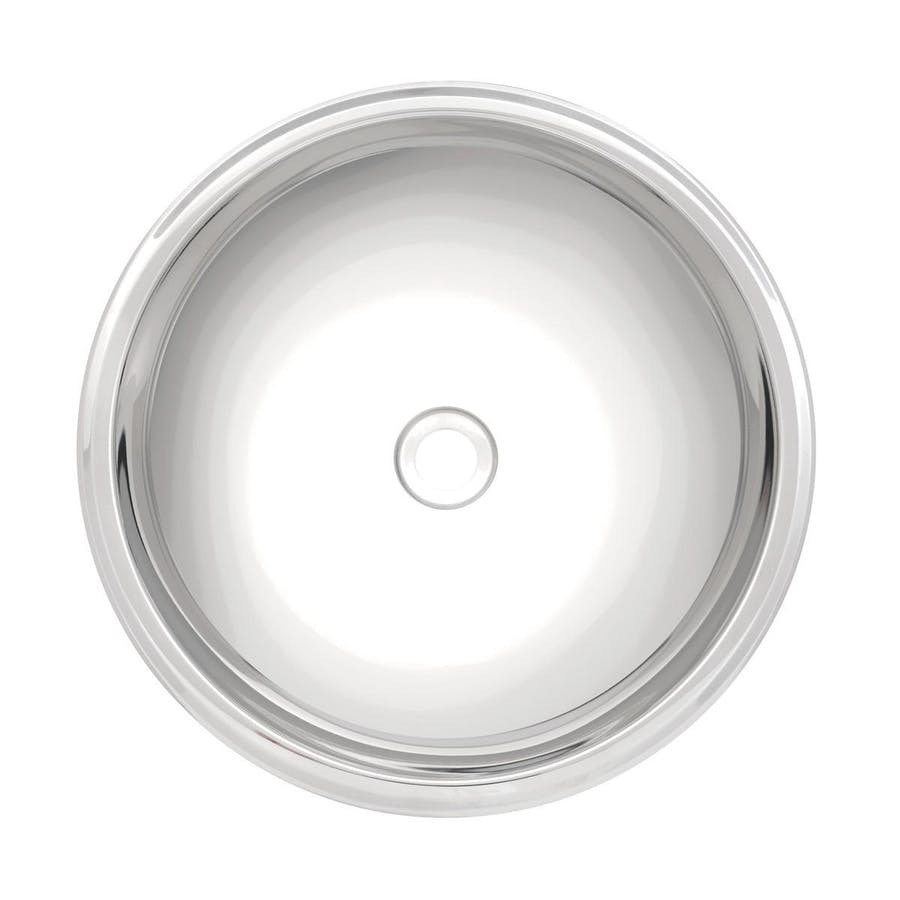 Lavabo Redonda em Aço Inox Alto Brilho 34cm