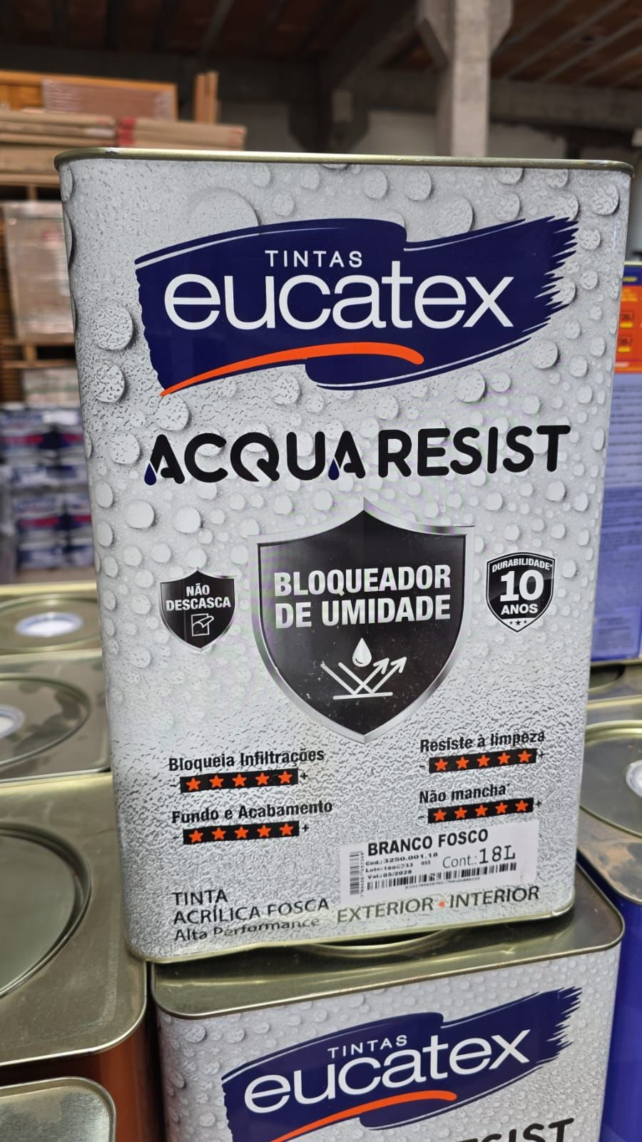 Eucatex Acr Fc Branco Acqua Resist Alta Perf 18l