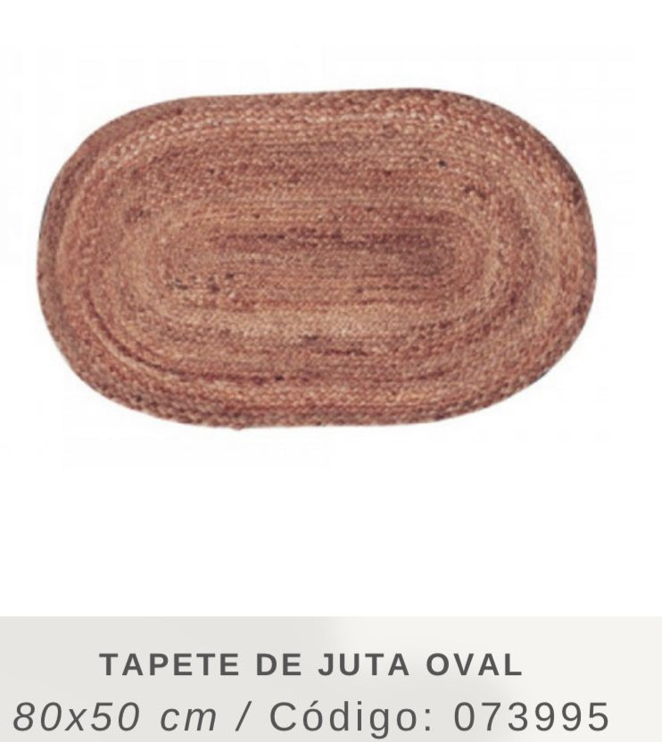 Tapete de Juta Venus Oval 80x50cm
