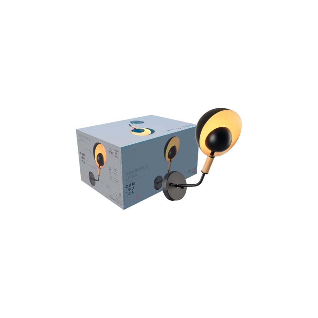 Arandela Fixa Cumbuca, 1xg9, Preto Fosco, Avant