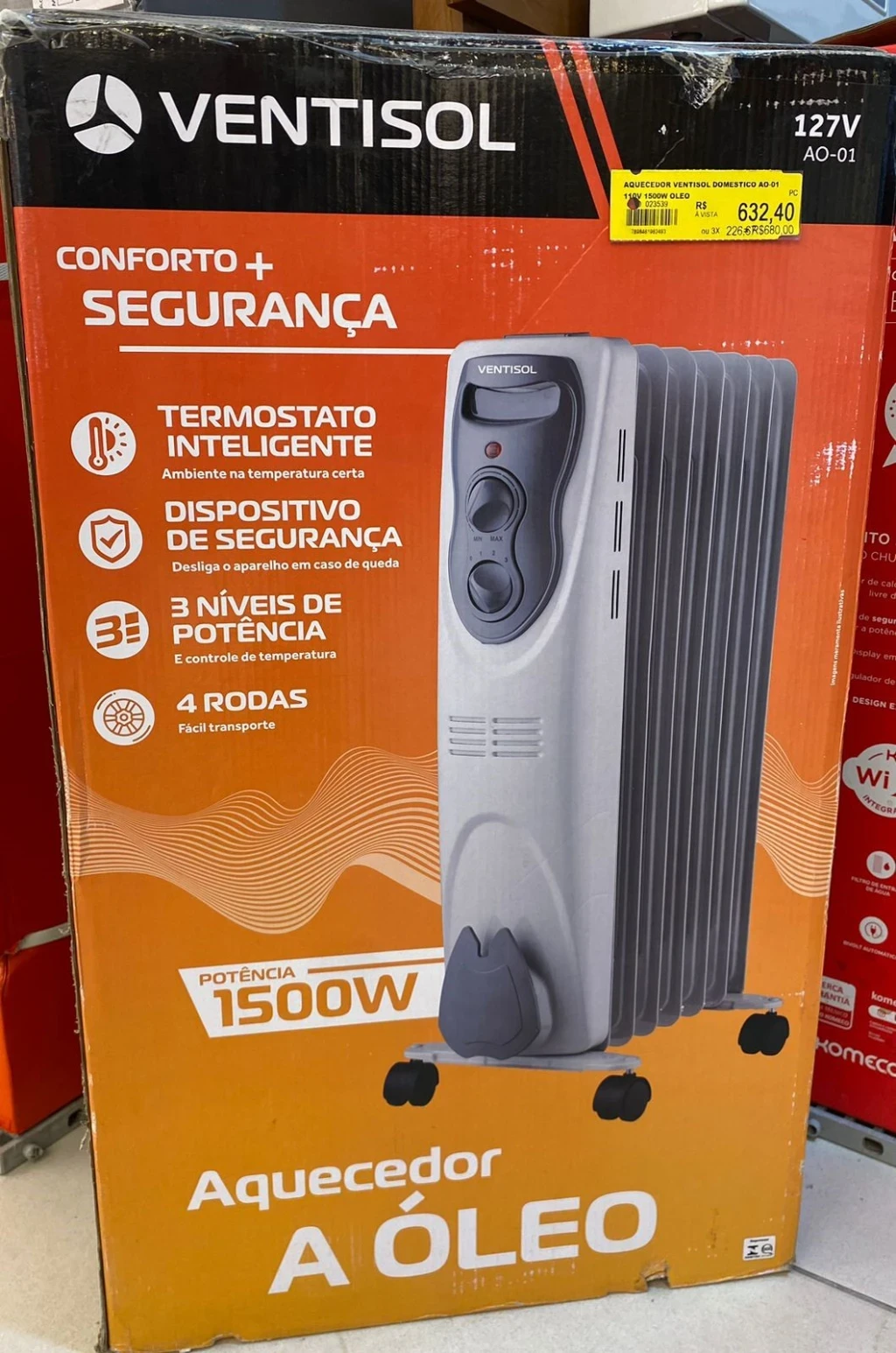Aquecedor Ventisol Domestico Ao-01 110v 1500w Oleo