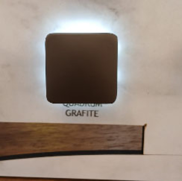 Maxima Puxador C/led Quadrum 20x37mm Maxlt03 Grafite