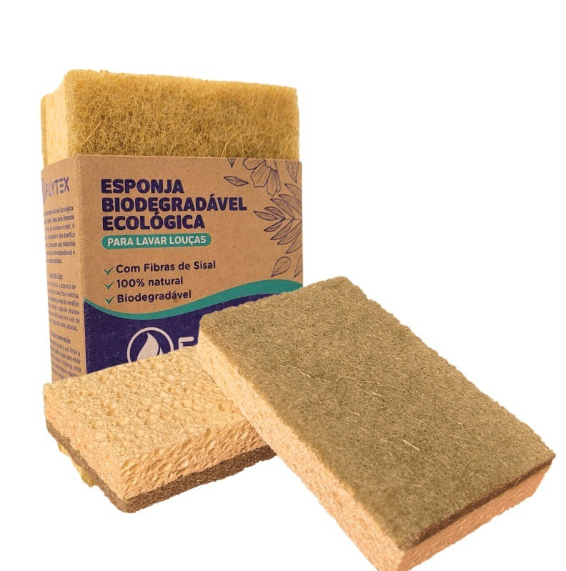 Flytex Esponja Biodegradavel Ecologica Kit C/2